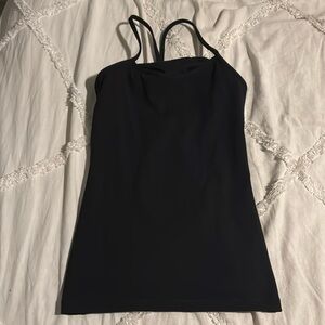 EUC discontinued Y back tank top with built in bra